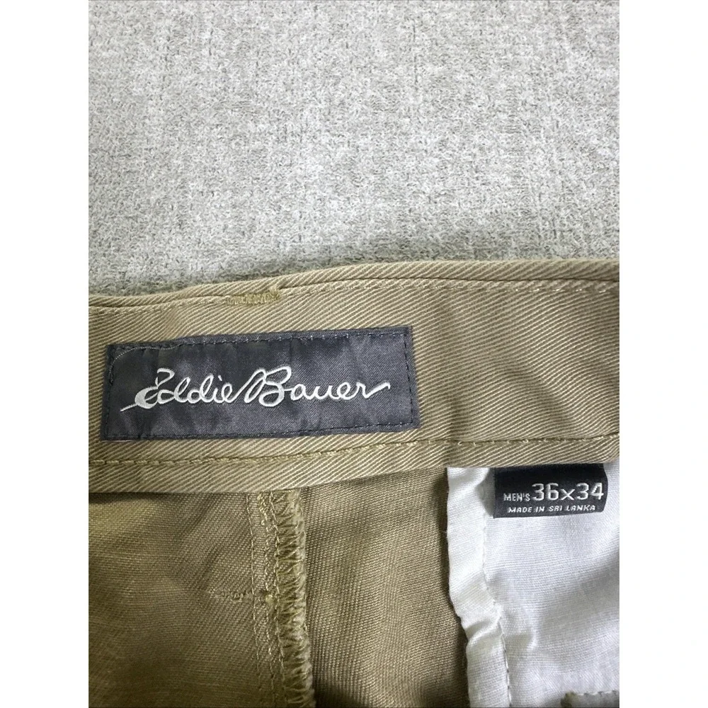 Eddie Bauer pants Men's‎ Pants 36x34 Khaki Straight Fit Casual Preppy Cotton